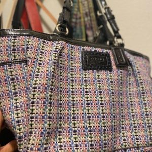 Multiple color used coach bag